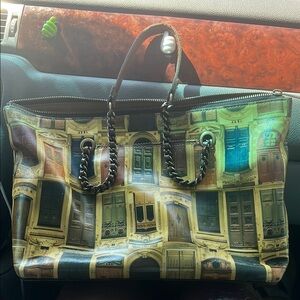 Patricia Nash Multicolor Architectural Print Tote
